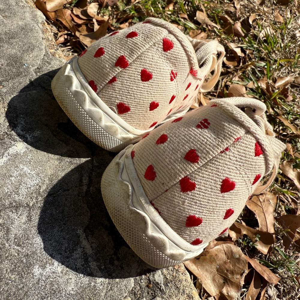 Kate Spade Cream and Red Heart Sneakers - Picture 6 of 8